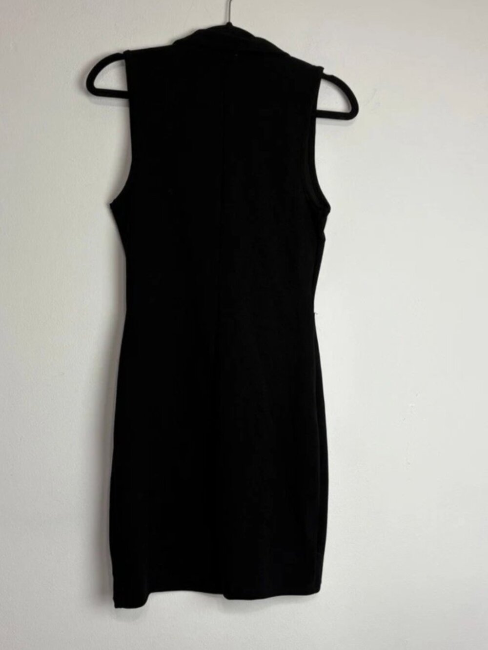 NWT Charlotte Russe Black Sleeveless Blazer Dress Gold Button Front Small - Picture 3 of 8